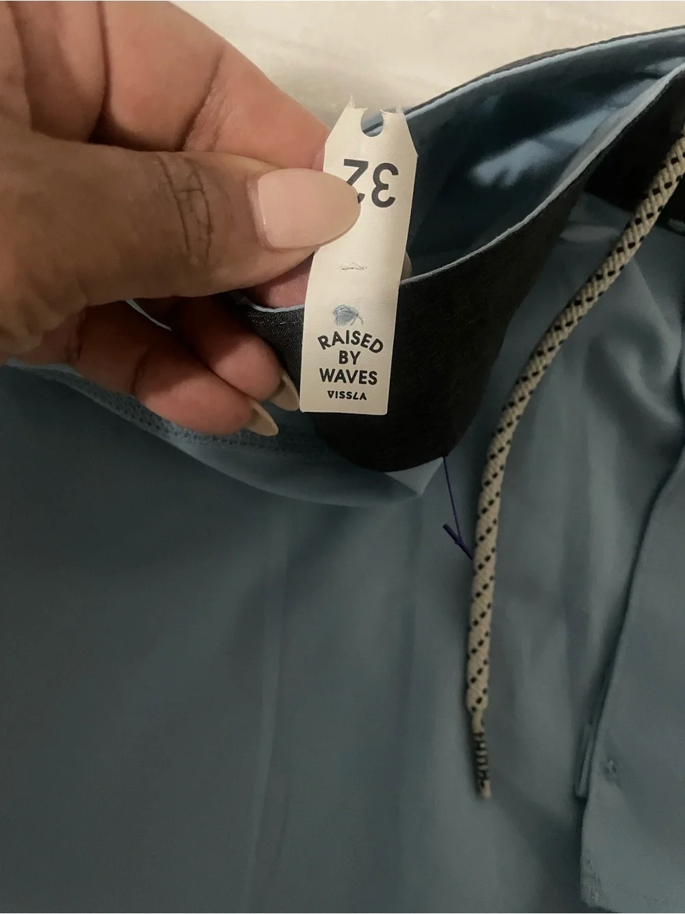 Vissla Pale Blue Elastic-Waist Swim Shorts